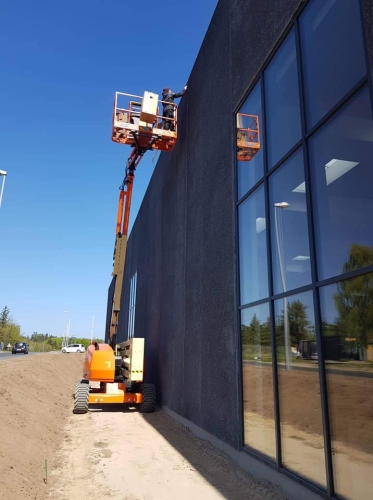 Facadefugning ved hjælp af lift I Odense, Nyborg, Svendborg, Fyn